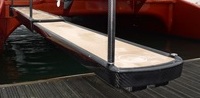 Telescopic gangway for boarding on yachts